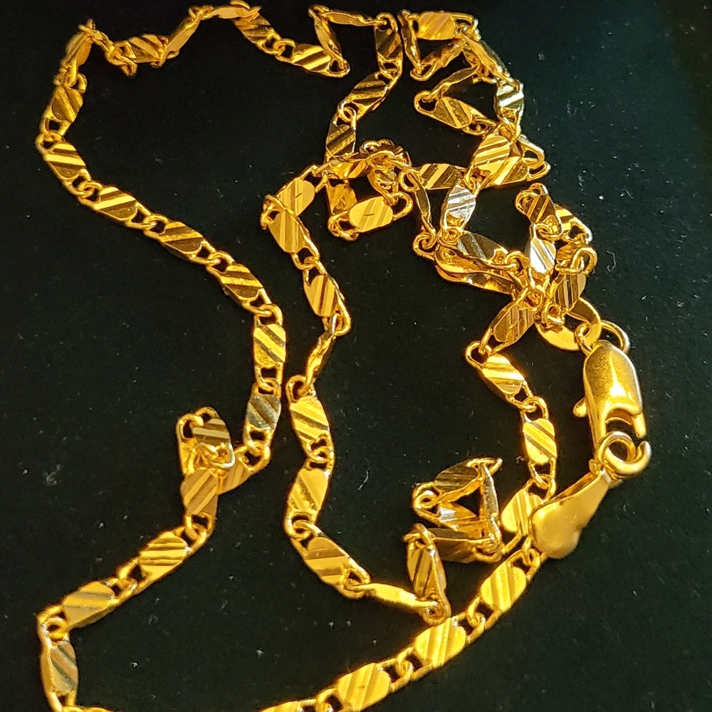 18 inch 24kt gold plated necklace